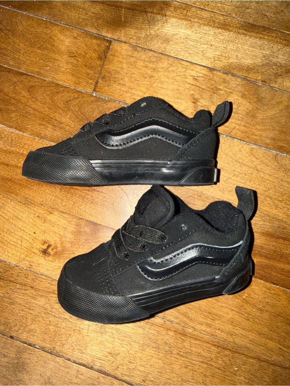 Vans Kids All-Black Low Top Skate Sneakers